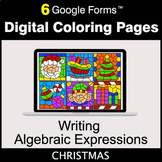 Christmas: Writing Algebraic Expressions - Google Forms | 