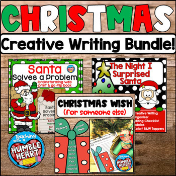 Preview of Christmas Writing Bundle | 3 Writing Projects and Craftivity
