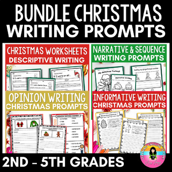 Preview of Christmas Writing Bundle | Opinion, Informative ,Narrative and Sequence