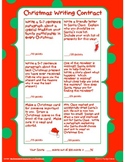 Christmas Writing Contract ~ 6 Student Activites
