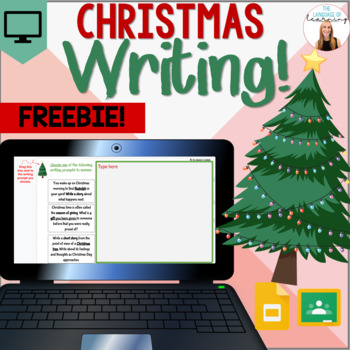 Preview of Christmas Writing FREEBIE Activity! Seasonal Holiday-Themed Creative Writing