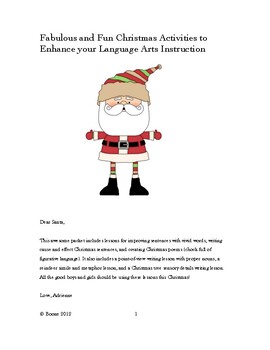 Preview of Christmas Writing & Figurative Language Activities (*NO PREP)