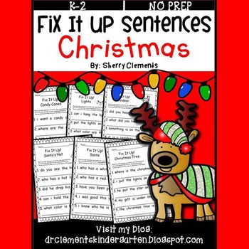 Preview of Christmas Writing | Sentence Writing | Capitalization and Punctuation