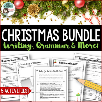 Preview of Christmas Writing, Grammar & More Bundle