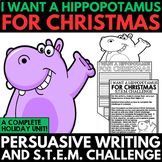 Christmas STEM Activities - I Want a Hippopotamus for Chri