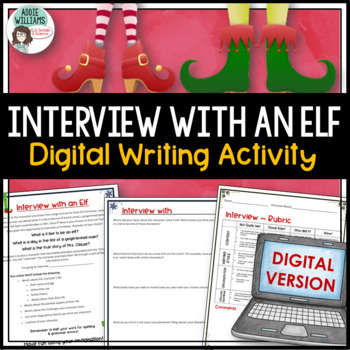 Preview of Christmas Writing - Interview With An Elf - DIGITAL Point of View Activity