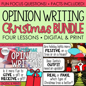 Preview of Christmas Writing: Opinion Writing - Four Focus Questions