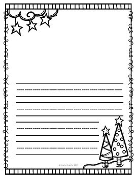 Christmas Writing Paper by Kinder Sparks | Teachers Pay Teachers