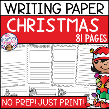 Christmas Writing Paper by The Monkey Market | TPT