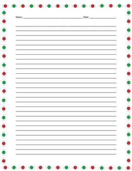 Christmas Writing Paper by Amber Martin | TPT