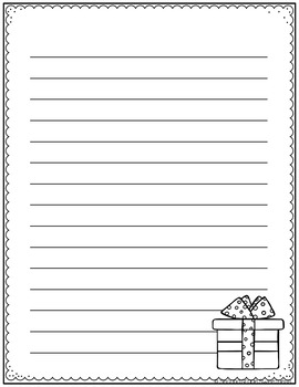 christmas writing paper freebie by second grade