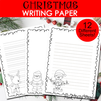 Lined christmas writing paper | TPT