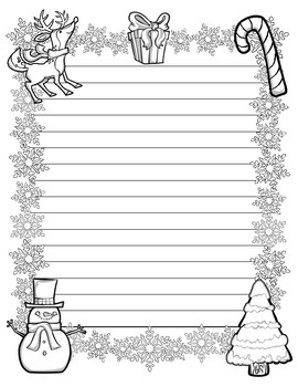 Christmas Writing Paper Stationary By Conner Creations Tpt