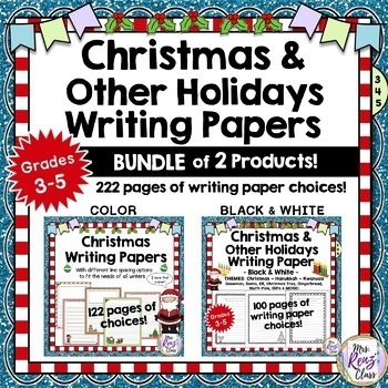 Christmas Bell Writing Paper Printable by LailaBee