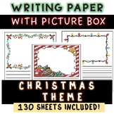 Christmas Writing Paper including decorative picture box/ 
