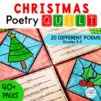 Preview of Christmas Writing Poetry Activities Christmas Poem Templates for Acrostic Haiku