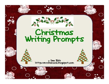 Preview of Christmas Writing Prompt Cards