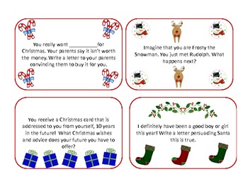 Christmas Writing Prompt Cards by 