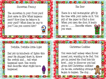 Christmas Writing Prompt Task Cards By Sassycat Corner 