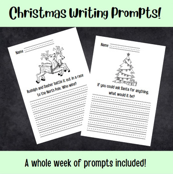 Christmas Writing Prompts by L Ashby | TPT