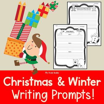 Winter & Christmas Writing Prompts (1st Grade, Christmas Literacy Centers)