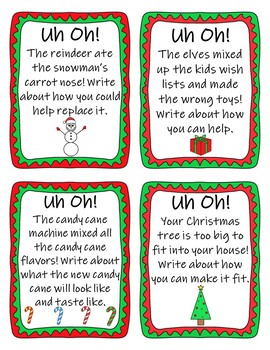 Christmas Writing Prompts by Miss Touch Of Class | TpT