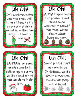 Christmas Writing Prompts by Miss Touch Of Class | TpT