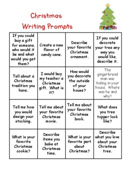 Christmas Writing Prompts by BXC Creations | TPT