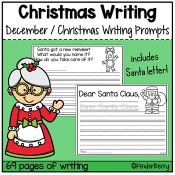 Christmas Writing Prompts Differentiated by KinderBerry | TpT