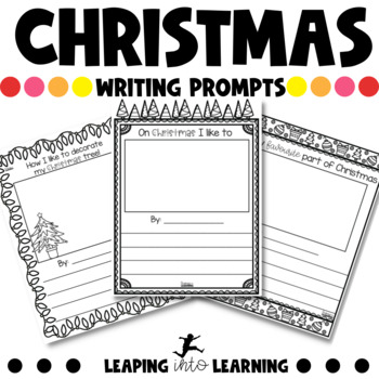 Christmas Writing Prompts Differentiated Bundled | TPT