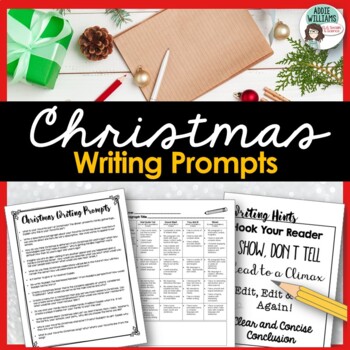 Christmas Writing Prompts - Planning pages, rubric, and more! by Addie ...