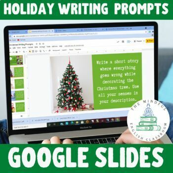 Preview of Christmas Writing Prompts | Journal Prompts | Task Cards for Creative Writing