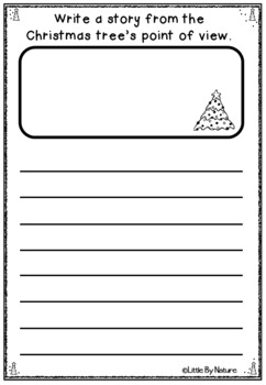 Christmas Writing Prompts Kindergarten & First Grade Literacy 