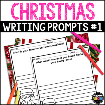 Christmas Writing Prompts Pack #1 | Six Writing and Drawing for December