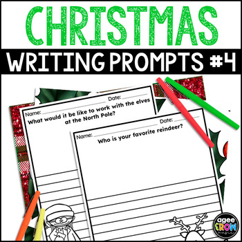 Christmas Writing Prompts Pack #4 | Six Writing Activities for December