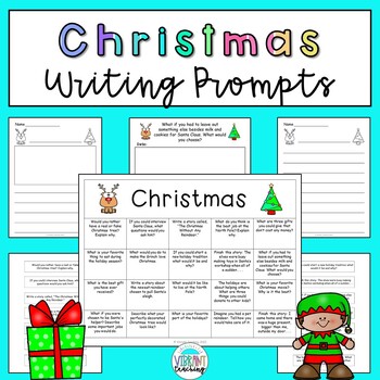 Christmas Writing Prompts: Printable and Digital Google Slides | TPT