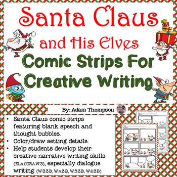 Preview of Christmas Writing: Santa Claus and His Elves Comic Strips