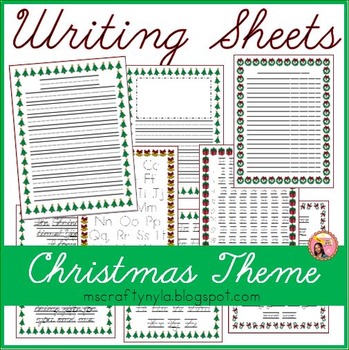 Preview of Christmas Writing Sheets