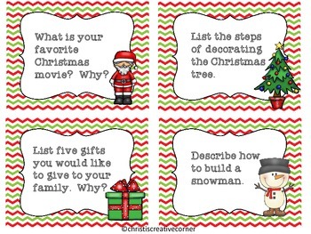 Christmas Writing Task Cards by Christi's Creative Corner | TPT