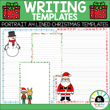 Preview of Christmas Writing Templates | Dotted Third Writing Paper