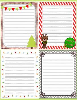 Christmas Writing Templates - Journal pages by Mr and Mrs Brightside