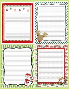 Christmas Writing Templates - Journal pages by Mr and Mrs Brightside