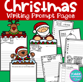 Christmas Writing Worksheets by Kiddie Concepts | TPT