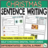 Christmas Writing a Sentence Activities How to Write a Sen