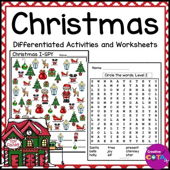 Christmas Writing and Math Center Occupational Therapy Activities and ...