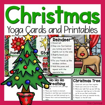 Preview of Christmas Yoga Cards and Printables