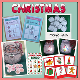Christmas activities. Bingo, magic jars, Tic-tac-toe. Acti