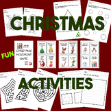 Christmas activity (Tesellation tree & decoration, Maze, C