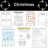 Christmas activity coloring pages