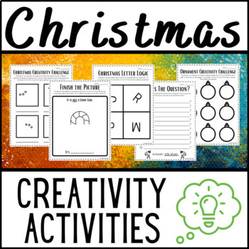 Preview of Christmas and December Creativity Challenges and Activities Creative Thinking